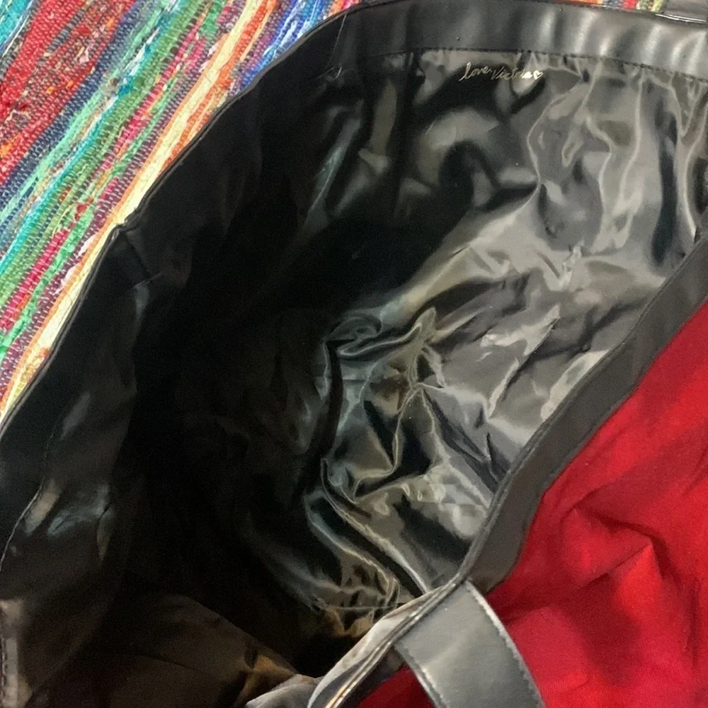 Victoria Secret canvas red tote